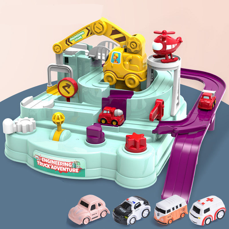 Cars Pass Through Big Adventure Parking Lot Rail Car Toy Car Track Kids Toy